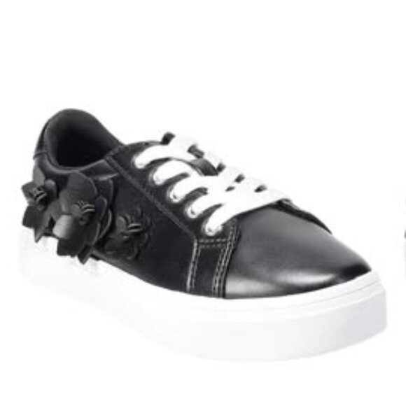 SONOMA GOOD FOR LIFE NORII GIRLS BLACK NOIR LACE UP SNEAKERS SIZE 6 NEW - Picture 1 of 16